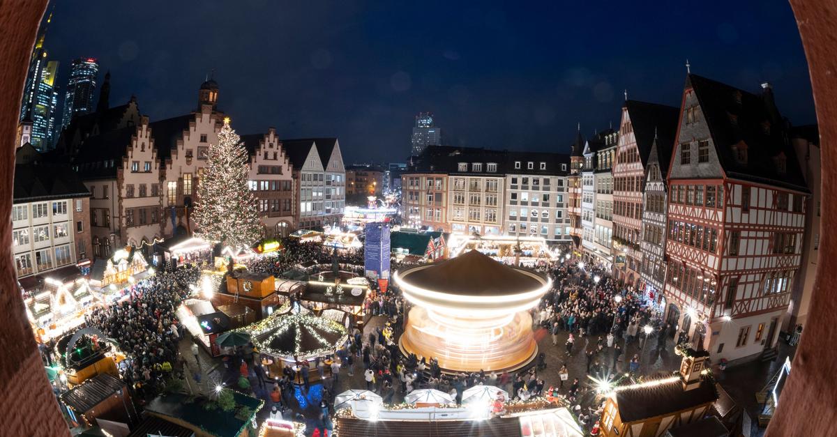 „Frau Holle“ strahlt: Frankfurter Weihnachtsmarkt eröffnet