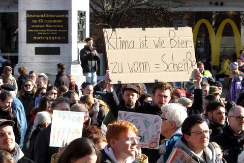Am Freitag fand der globale Klimastreik statt – auch in Mainz.