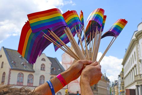 Christopher Street Day-Parade (CSD) in Wiesbaden.