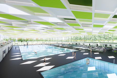 „Das wird ein geiles Bad werden“. So kommentiert die CDU die Pläne für den Sportpark – und enthält sich.        Visualisierung: SEG/ asp Architekten GmbH, Planungsbüro Deyle
