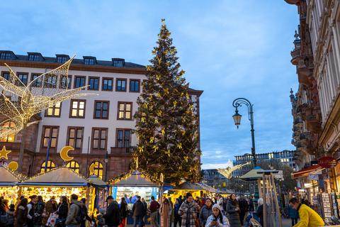 Der Weihnachtsbaum in Wiesbaden.