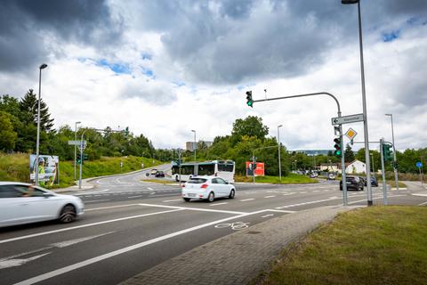 Anlage an der Kreuzung Klarenthaler/Goerdeler Straße stadtauswärts.  Foto: Lukas Görlach