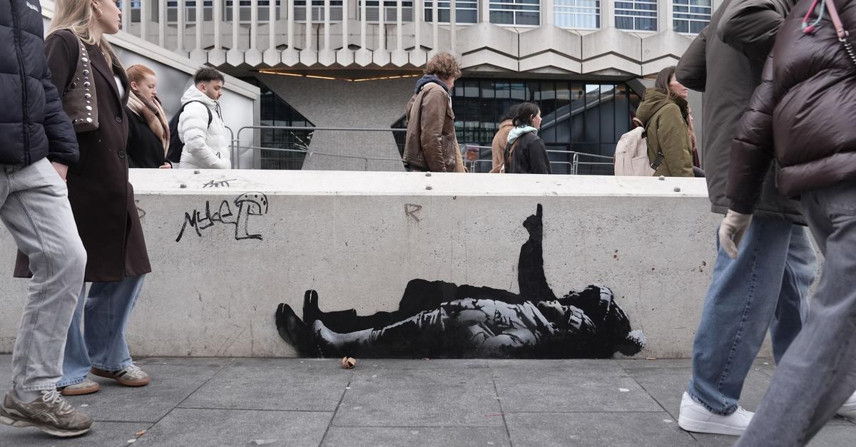 Neue Banksy-Kunst zieht Menschen in London an