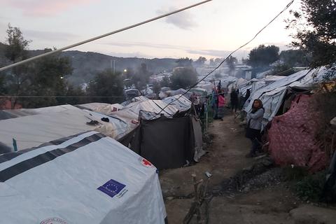 Das Flüchtlingscamp Moria auf der griechischen Insel Lesbos. Foto: Gerhard Trabert/Alea Horst