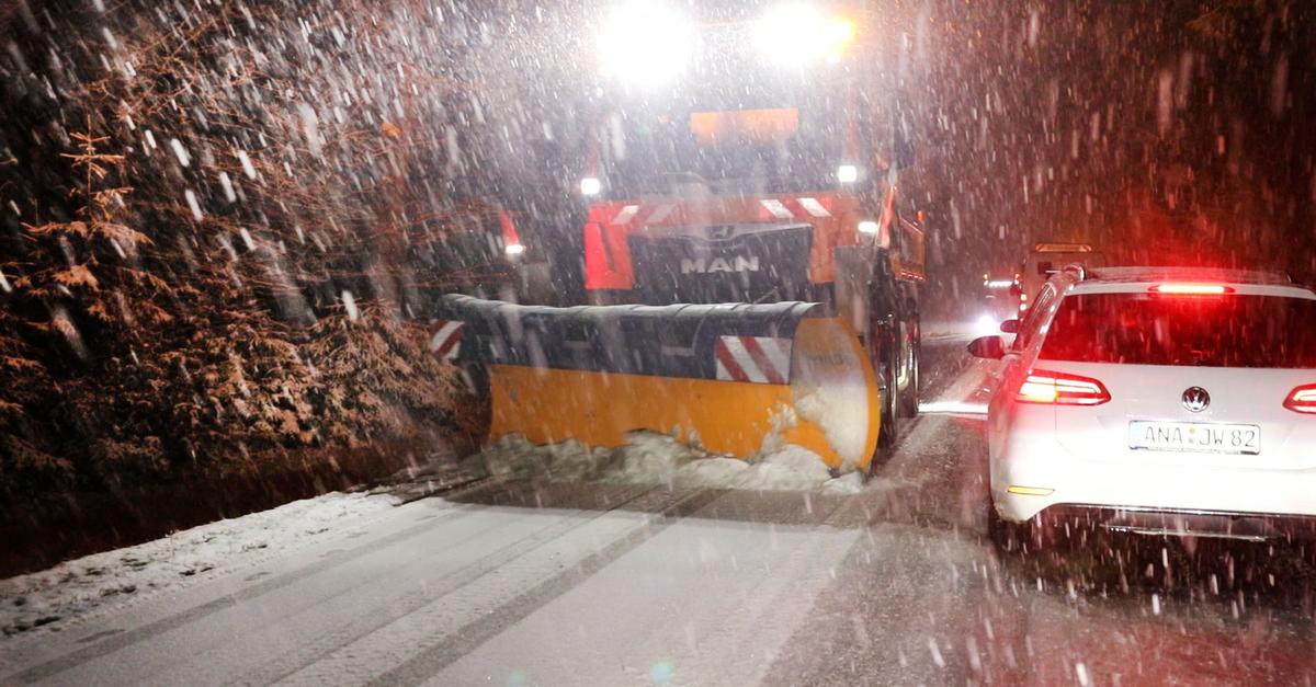 Glätte und Schnee in Mittelgebirgen zum Wochenstart