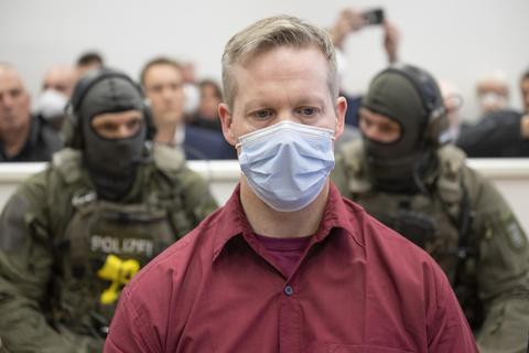 Stephan Ernst vor Gericht: Der verurteilte Mörder des Kasseler Regierungspräsidenten Walter Lübcke trat am Freitag als Zeuge im Untersuchungsausschuss des Landtags auf. Der Erkenntnisgewinn war sehr übersichtlich. © dpa