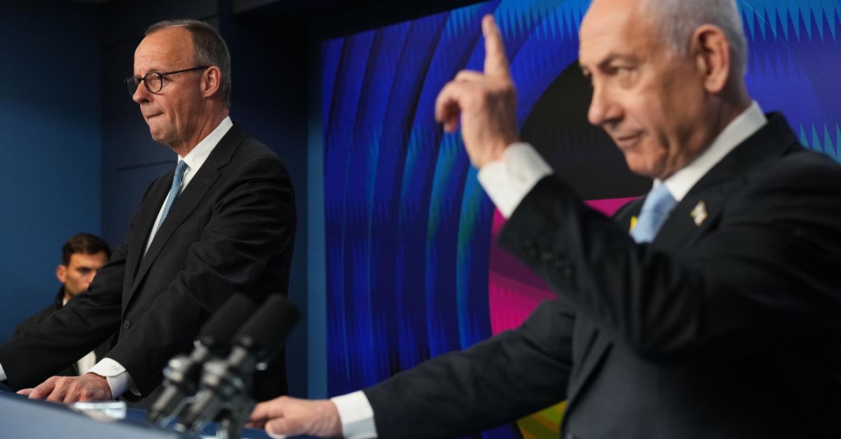 Merz-und-Netanjahu-lassen-Turbulenzen-hinter-sich