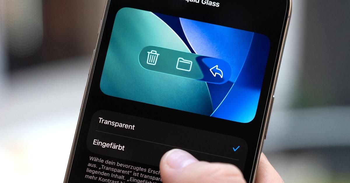 Neu in iOS 26.1: iPhone-Transparenz einfärben