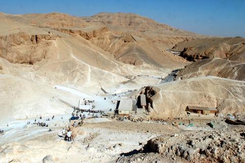Das Tal der Könige bei Luxor in Ägypten. Am 04.11.1922 entdeckte der britische Archäologe H. Carter hier die Grabkammer von Tutanchamun.