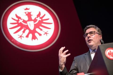 Eintracht-Vorstand Axel Hellmann ist davon überzeugt: Die aktuelle Lage ist nur ein "Zwischenstadium". Archivfoto: dpa