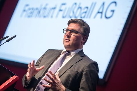 Eintracht-Vorstand Axel Hellmann kennt die Anforderungen an die neue DFB-Führung.  Foto: dpa