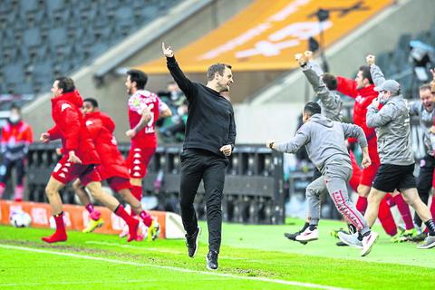 Die zurückliegende Rückrunde der 05er barg wahnsinnige Emotionen. Wie hier beim Last-Minute-Sieg gegen Mönchengladbach. Archivfoto: imago/Moritz Mueller