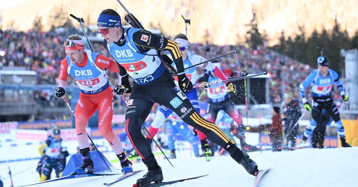 Deutsche-Biathlon-Staffel-in-Ruhpolding-auf-Platz-drei